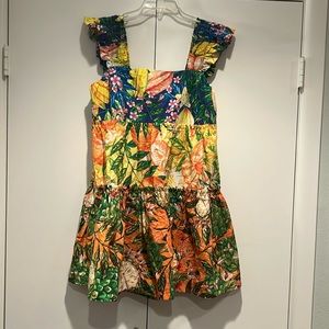 NWT FARM Rio size medium mini sundress in bright tropical colors